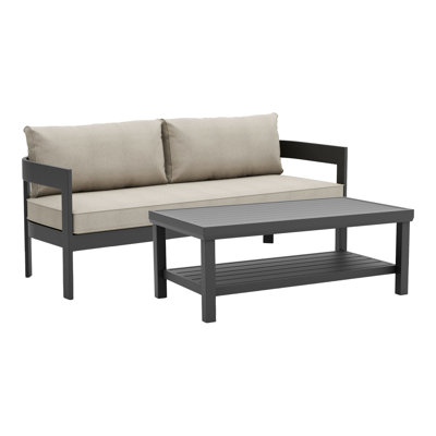 Lotus Outdoor Conversation Set (1 Coffee Table, 1 Sofa)