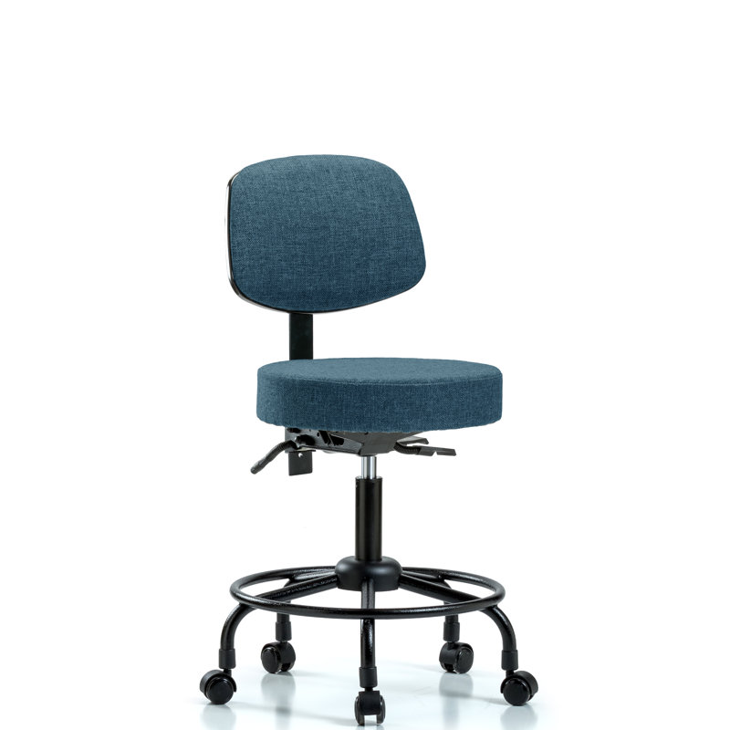 Tabouret de laboratoire Amelia, 40,25 po, Bleu, Roulettes