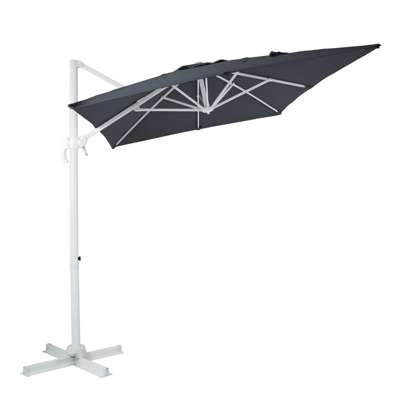 Bryaire 300cm Cantilever Parasol, Grey, White