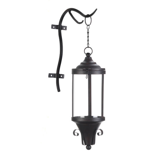 Open-Top Hanging Lamp | Geometric Metal Candle Lantern