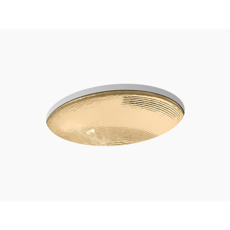 Kohler Whist, Artist Editions Oval Glass Undermount Bathroom Sink, Translucent Sandalwood