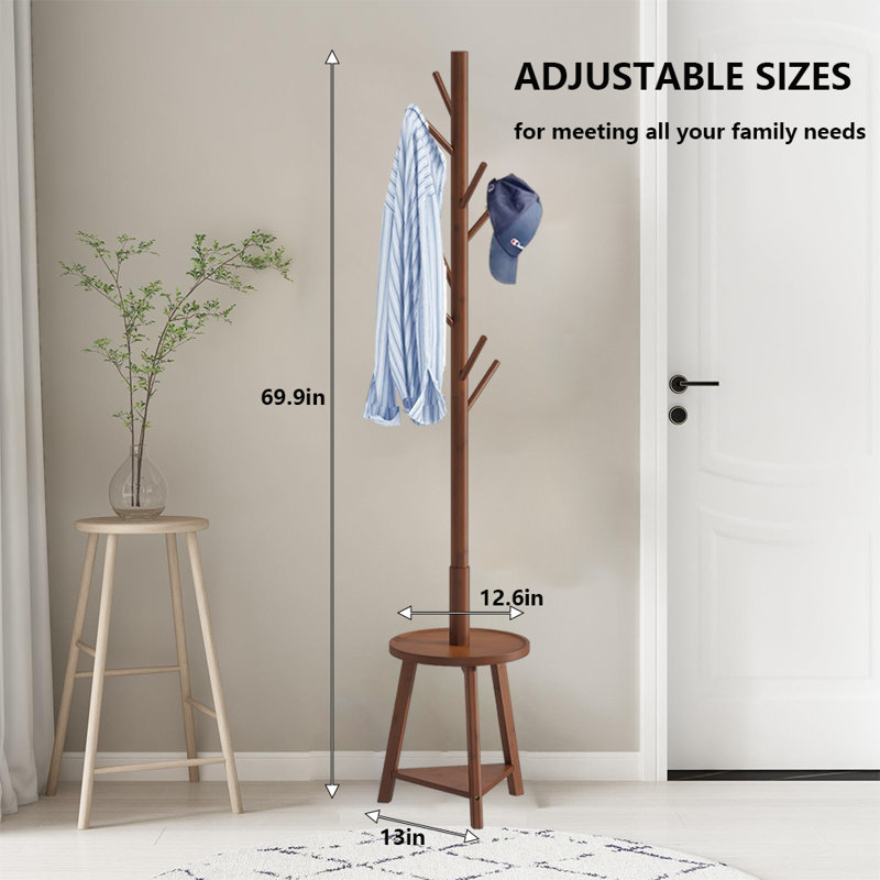 Portemanteau autoportant pour vestibule et coin, Brun