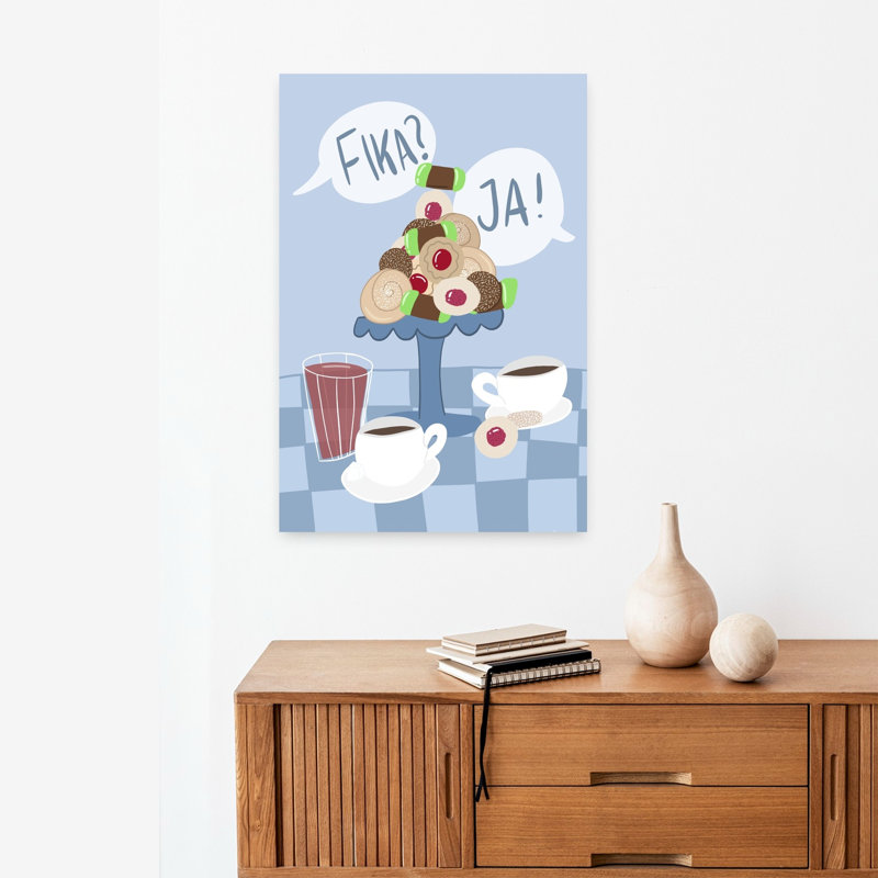 Fika? Art mural traditionnel traditionnel, H 24 po x l 16 po