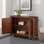 Console Donela avec tablette de rangement réglable, table de hall d'entrée rétro avec tablette de rangement réglable, table de canapé pour le couloir, entrée, salon, vestibule-361751795-361751796