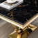 Rectangle Marble Coffee Table With Stainless Steel Base