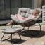 Ensemble de chaises berçantes et repose-pieds gris clair-1254227263