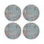 Coco Pink Vegan Leather Round Coasters-684299904