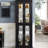 Glass Curio Display, Adjustable Shelves, Built - In Ambient Lighting, Six Tier Layout, Wine, Collectibles Wood Framed Display Cabinet With Organization For Kitchen Or Pantry, Black