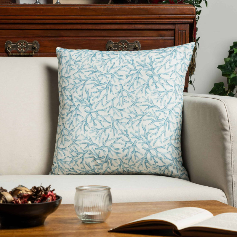 Abstract Blue Cushion, 43x43cm, Synthetic filled