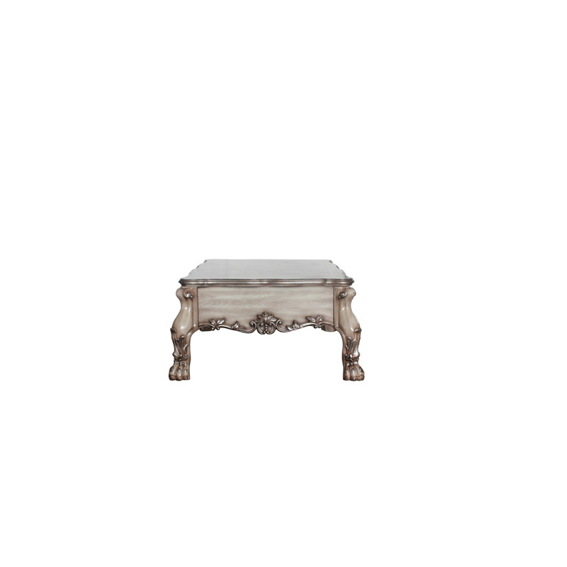Charming Vintage-Style Wooden Coffee Table with Intricate Detailing