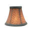 Abat-jour cloche en tissu en flanelle gris clair 5 "