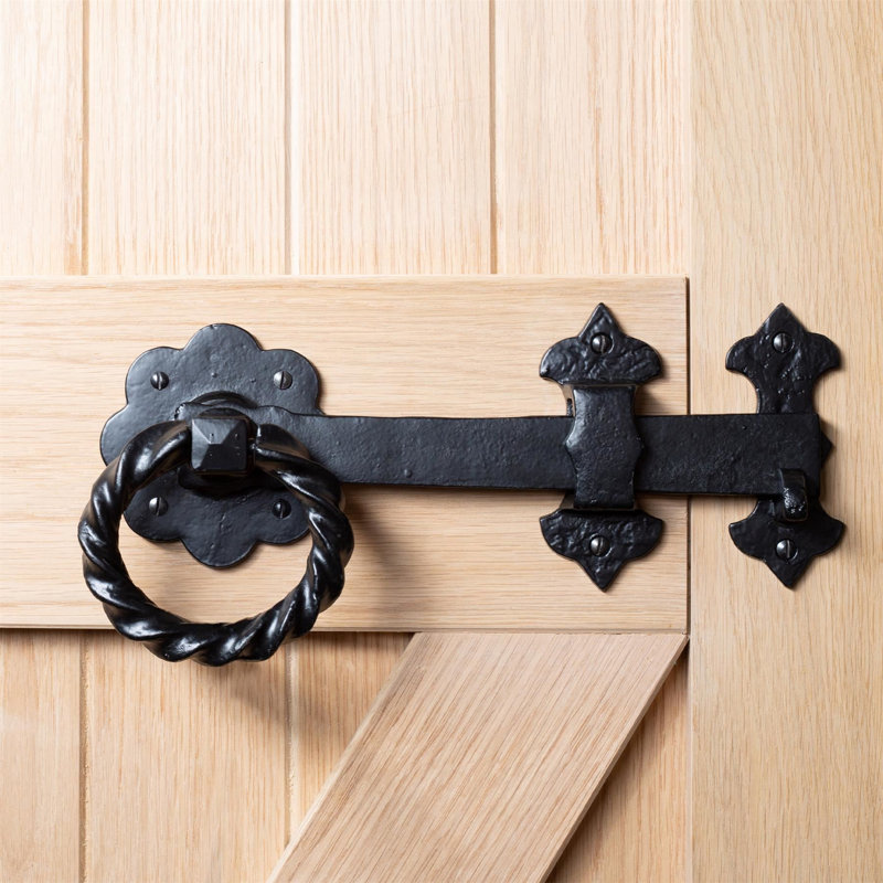 Hammer & Tongs - Rose Ring Gate Latch - W285mm - Black