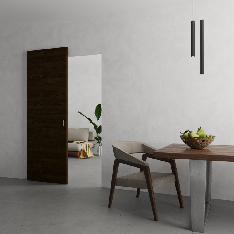 Grange cachée | Ego 5000 | Portes en placage de bois | Ensemble coulissant magique Magic |, 36 po x 96 po, Chêne marbré