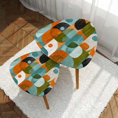 Ensemble de 2 tables basses gigognes Triangle