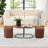 Mira 30.7" Modern Oval Wooden Coffee Table  with 2 Hidden Stools-1917094843