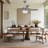 42 Inch 5-leaf Stainless Steel Tri Color Dimming Fan Pendant Light