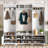 Modern Hall Tree with Shoe Storage, 4-in-1 Entryway Bench with 8 Cubbies, 7 Coat Hooks & Adjustable Shelf for Hallway, Living Room-129333364
