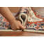 Tapis décoratif géométrique traditionnel indien 2x3