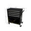 Boîte de rangement 4 roulettes noire, 24,4 po - pour magasin, garage. 4 roues, tiroirs pour outils et dossiers, boîte à outils robuste avec atelier, entrepôt. Roues supplémentaires-909018271