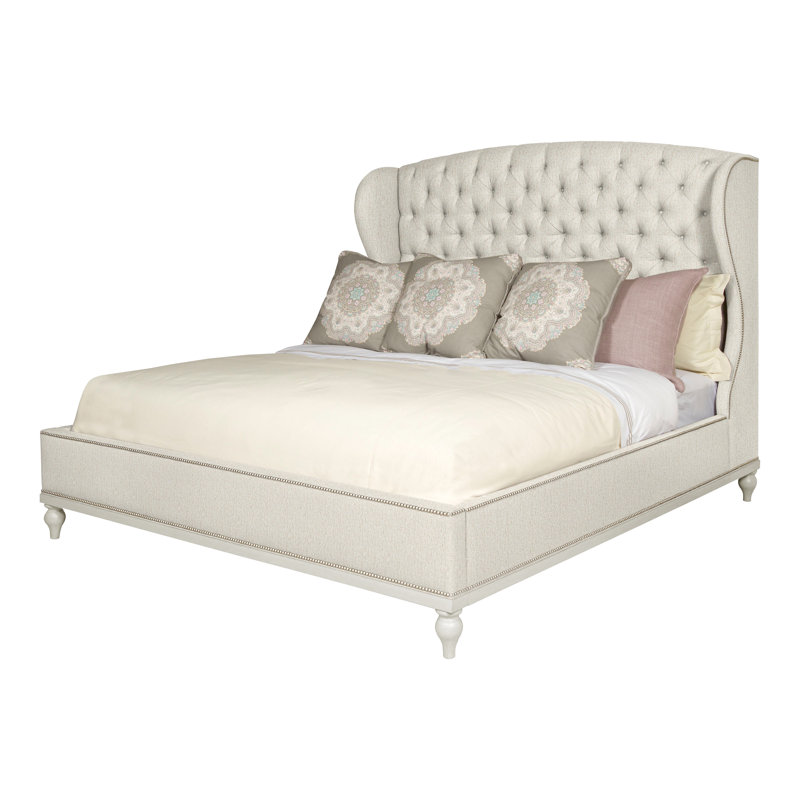 Emma Queen Upholstered Panel Bed, Navajo, Yes, Nomad Snow Crypton® Chenille