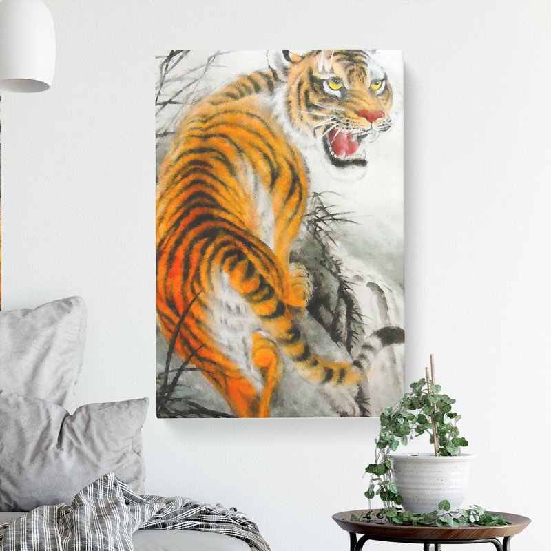 Oriental Tiger Vol.2 - Wrapped Canvas Painting, 76cm H x 50cm W x 3cm D