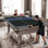 Plateau de table de tennis de table pliable et portable de 9 pi de taille moyenne pour jeux d'intérieur