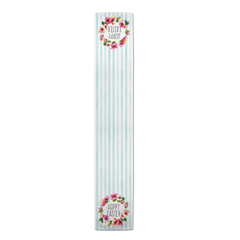 Chemin de table à rayures pâques Lapointe, 16 po x 90 po