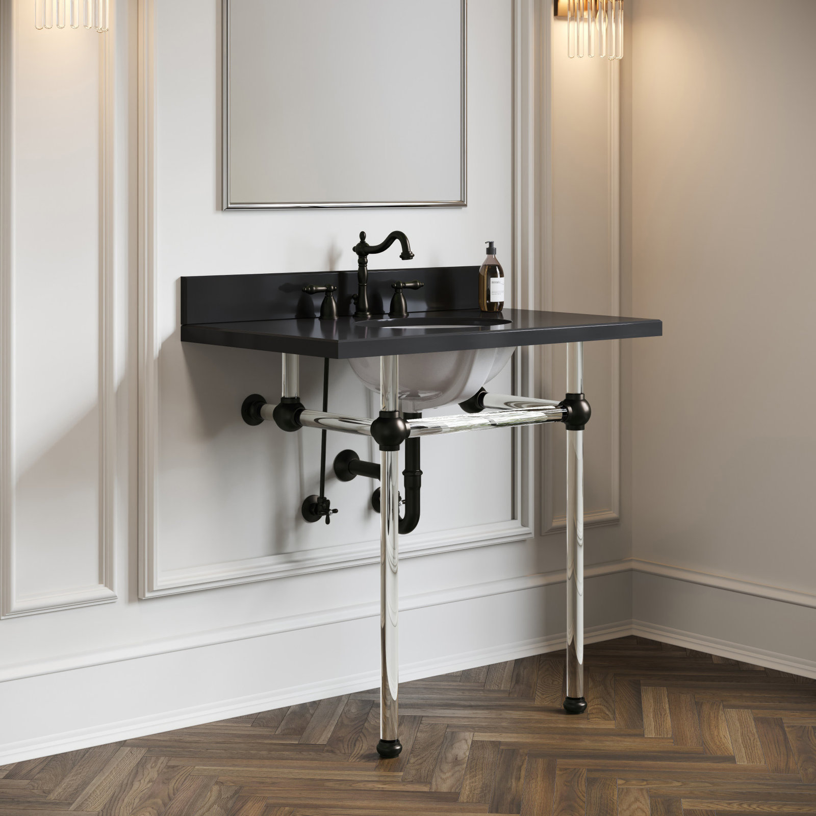 Kingston Brass Trimscape Traditional Plumbing Supply Kit Combo with P-Trap, Oil Rubbed Bronze
