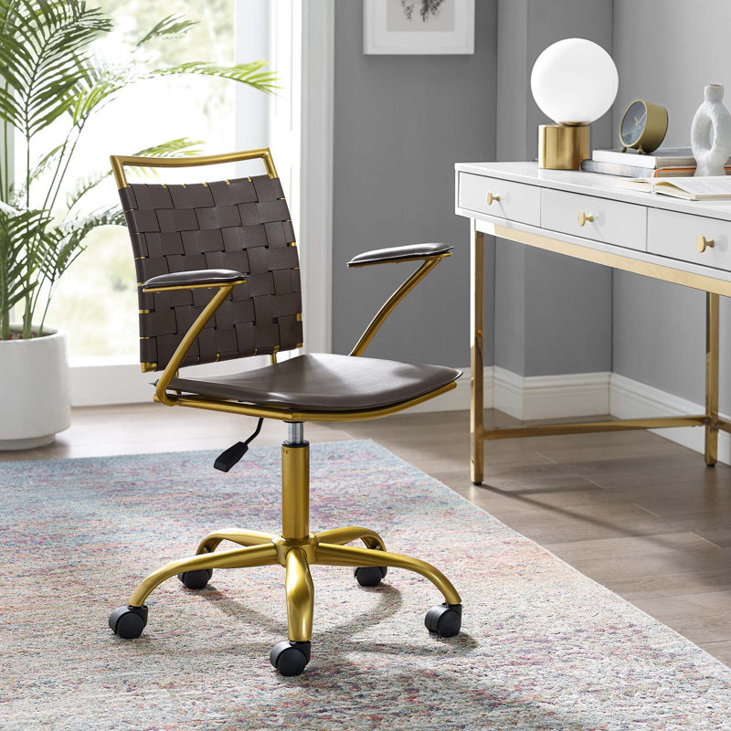 Fuse Faux Leather Office Chair, Brown