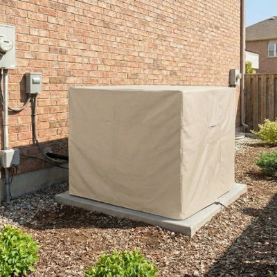 Heavy Duty Air Conditioner Cover – Weatherproof Protection with Adjustable Toggle & Drawstring, Side Air Vents