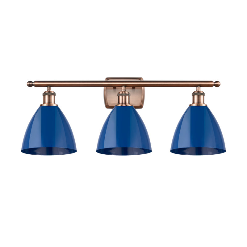 Schiavone 3 - Light Vanity Light, Bleu / cuivre antique