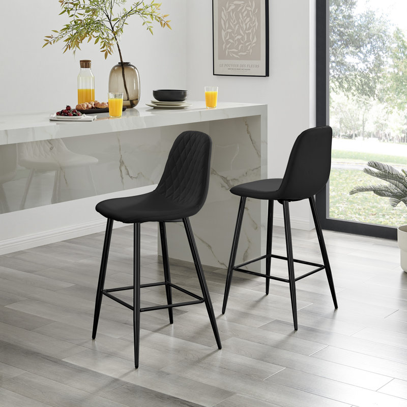 Tabouret de bar Morral Luxury, Noir, Noir