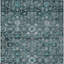 Tapis extérieur lavable vert foncé de 9 pi x 12 pi turquoise et charbon oriental
