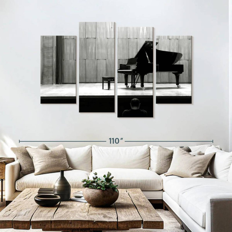 Abarca Black Grand Piano, 54" H x 84" W