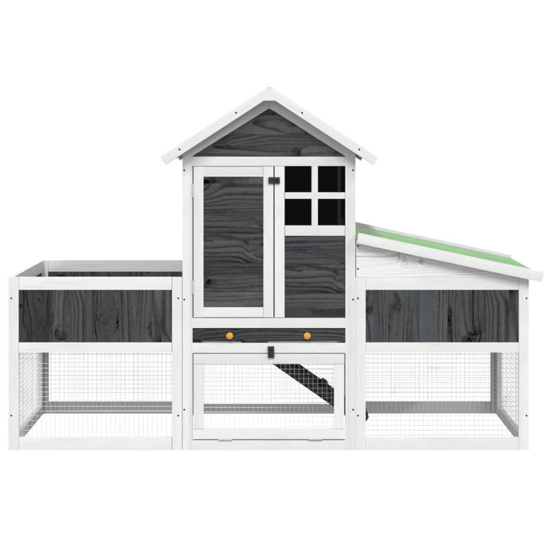 Lakeville Rabbit Hutch, Grey/White/Green
