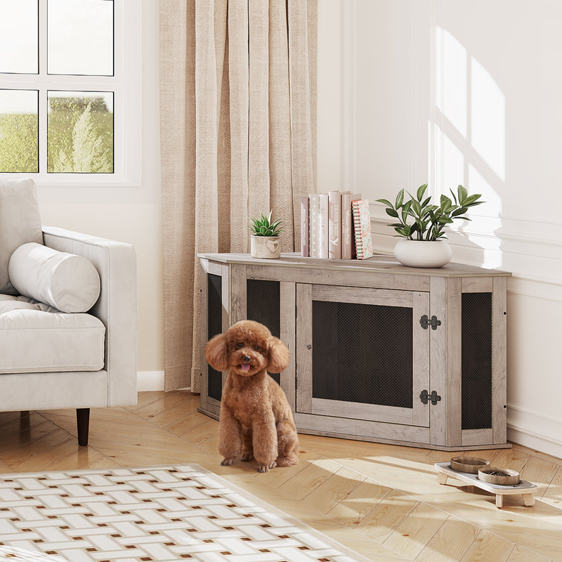 Caisse de coin en bois pour chien