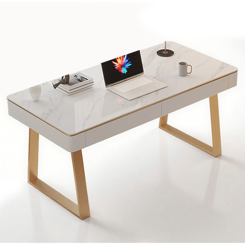 Bureau en pierre frittée moderne et minimaliste Modern, H 29,5 po x l 47,2 po x P 21,7 po