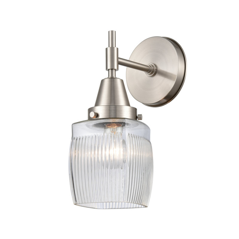 Gayle Armed Sconce, Incandescent, Satin Nickel
