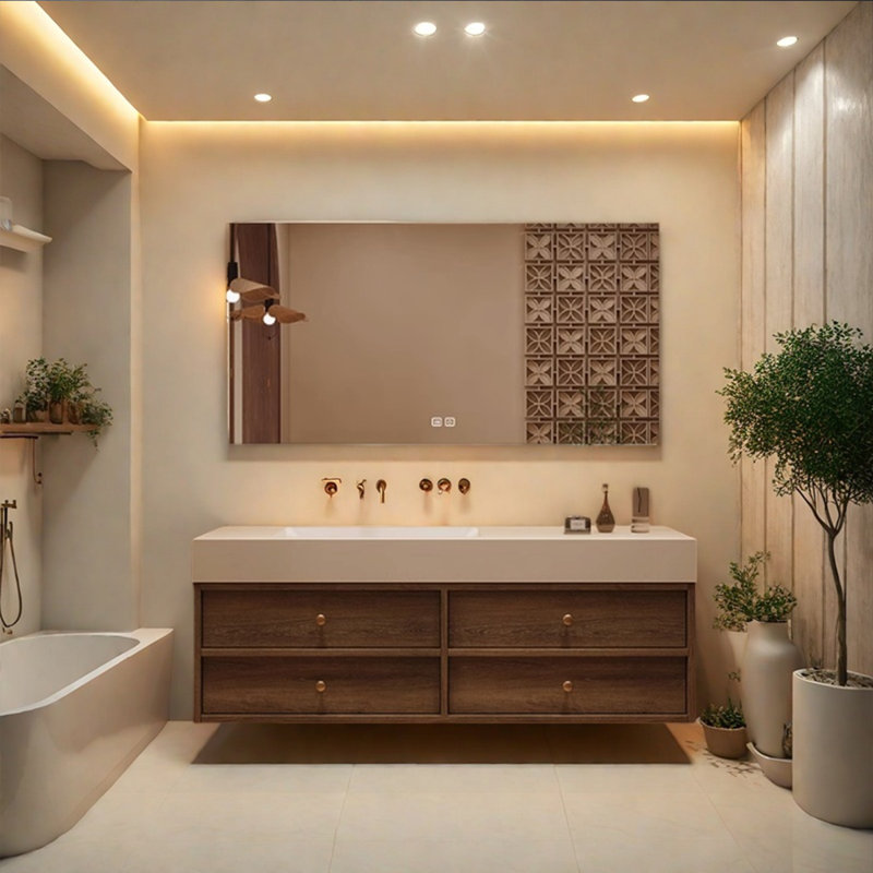 Armoire de salle de bain rétro de style médiéval