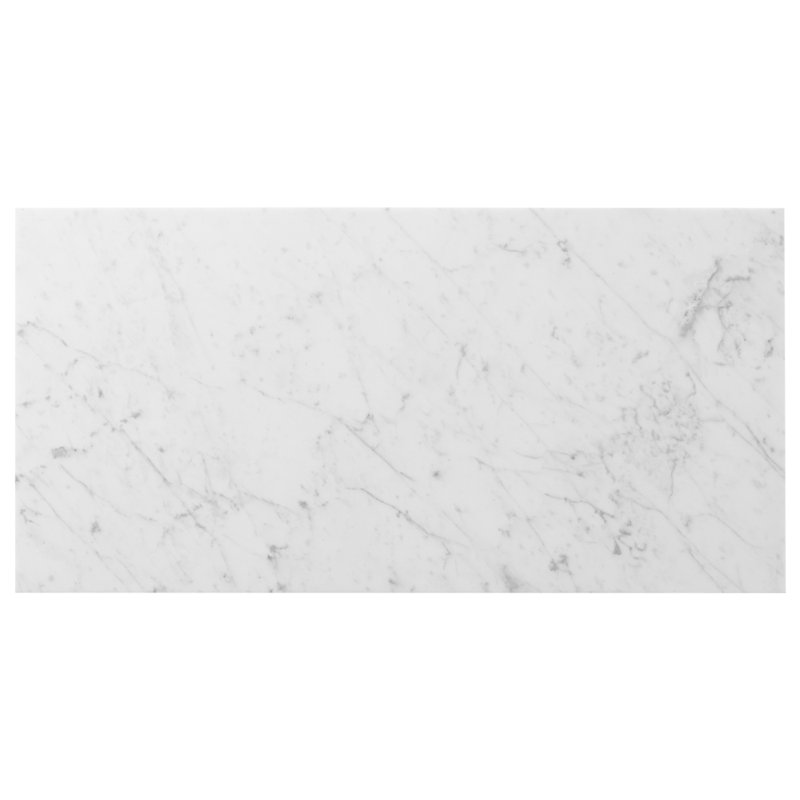 Carrara 3x12 Honed Marble Floor and Wall Tile, 12" W x 24" D, Honed