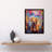 Red Labrador Retriever Dog Neon - Single Picture Frame Print