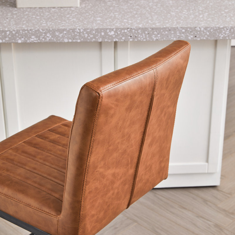Tabouret de bar avec structure en métal noir robuste, sièges élégants et confortables pour îlot de cuisine, salon et pub, 2 ensembles