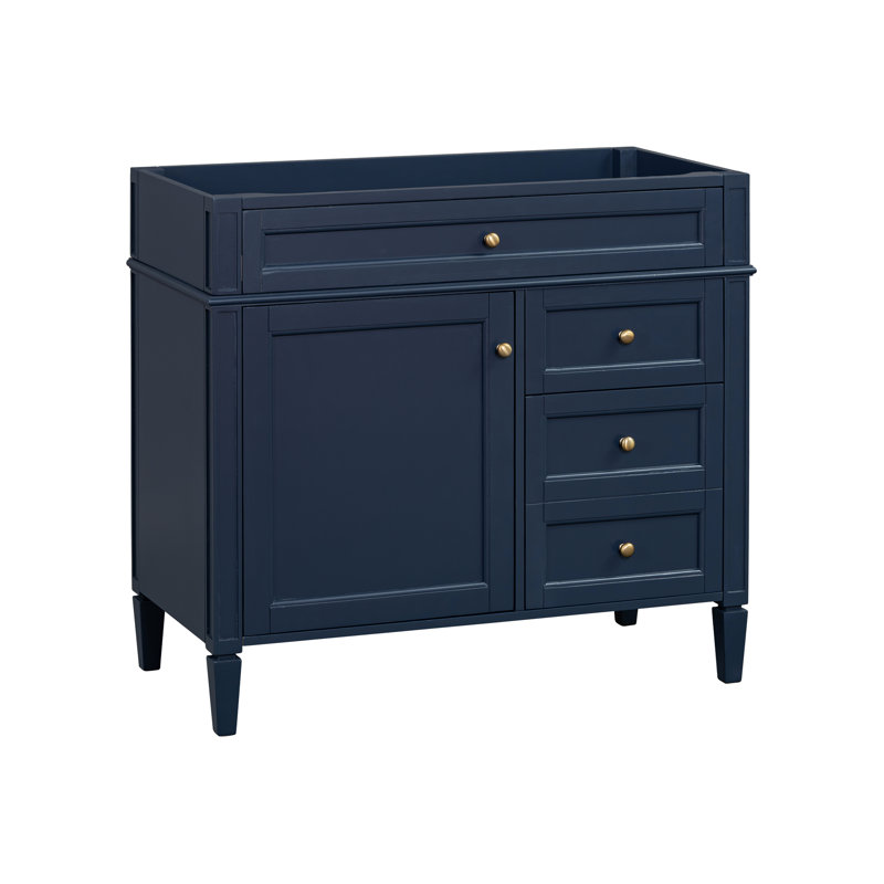 Bathroom Storage Cabinet With 2 Drawers And A Tip-Out Drawer, Imitative Oak