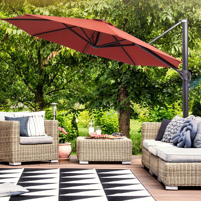 Parasol suspendu 11 pi Urbanna, Rouge