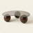 Elara 47" Kidney Glass Coffee Table