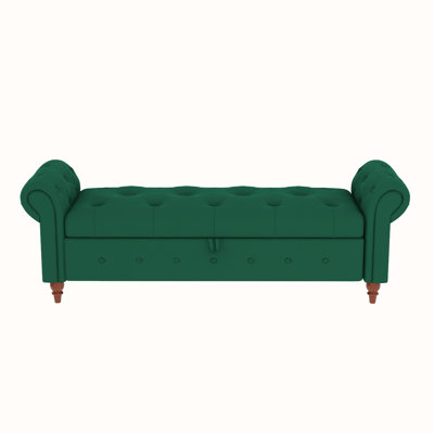 Alleisha Fabric Upholstered Storage Bench