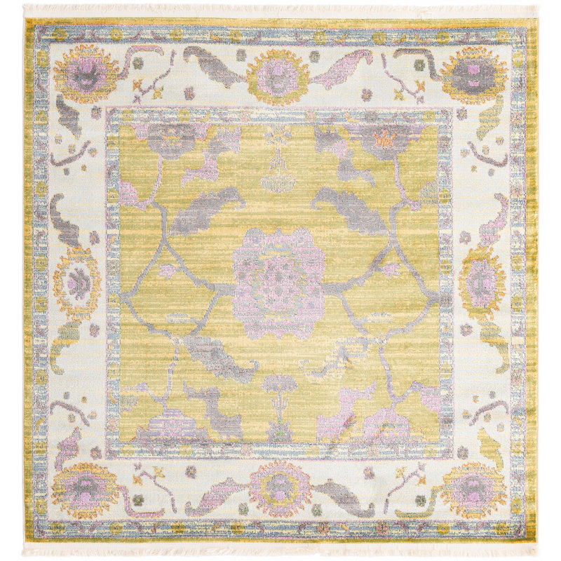 Ikat Indoor Rug, Square 5'5"