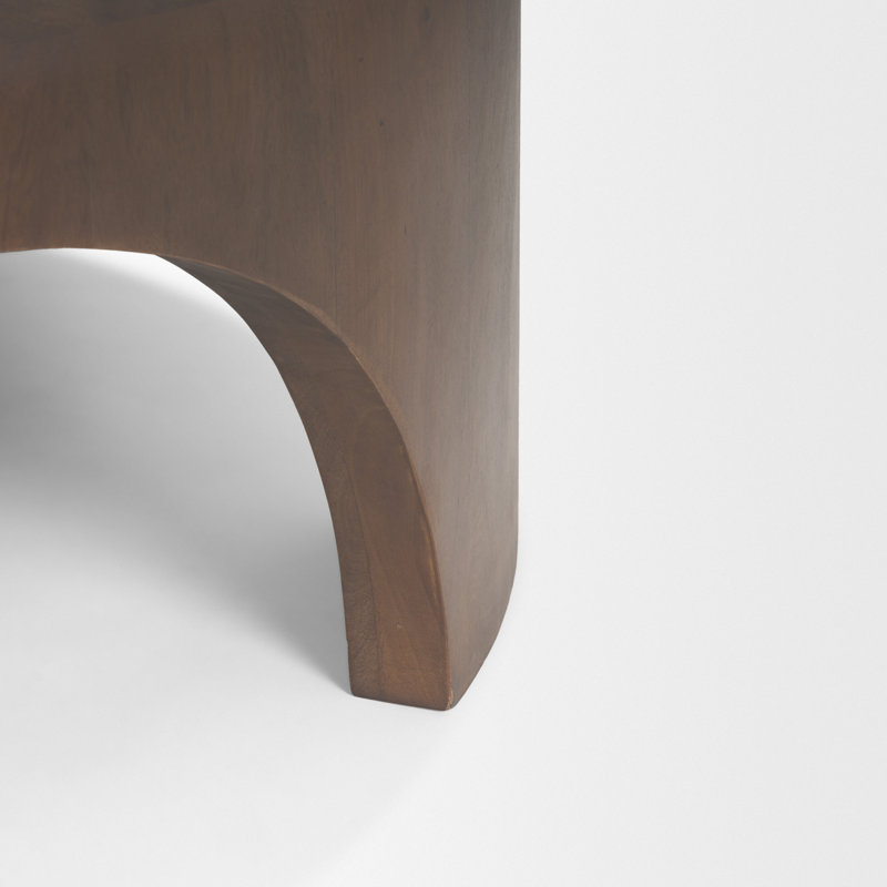 Larita Round W/Arched Legs Coffee Table, Dark Brown