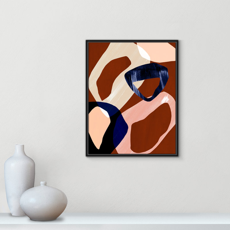 Loop I Print par Violets Print House, Framed Canvas, L 23,5 po x H 29,5 po, Cadre flottant noir