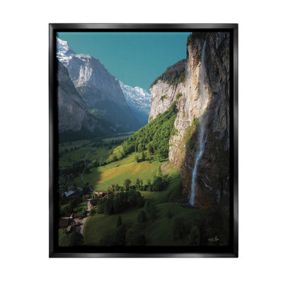 " Valley Cliffs Grassland Floater Frame " by Martin Podt